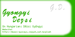 gyongyi dezsi business card